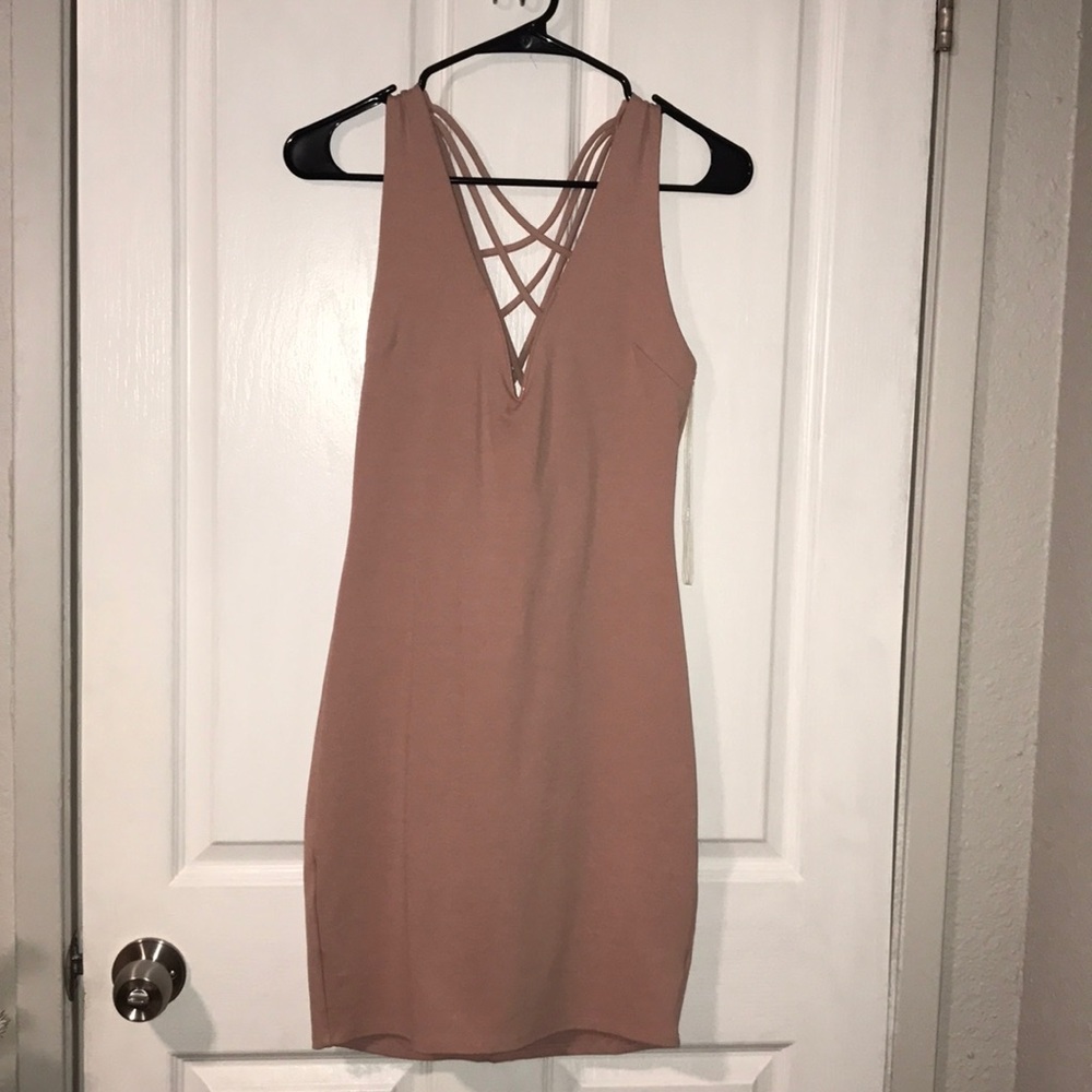 Pink cross back dress